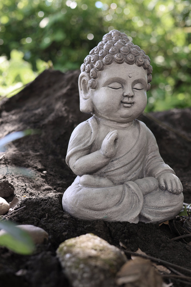 77136-A - 14in Meditating Buddha Statue
