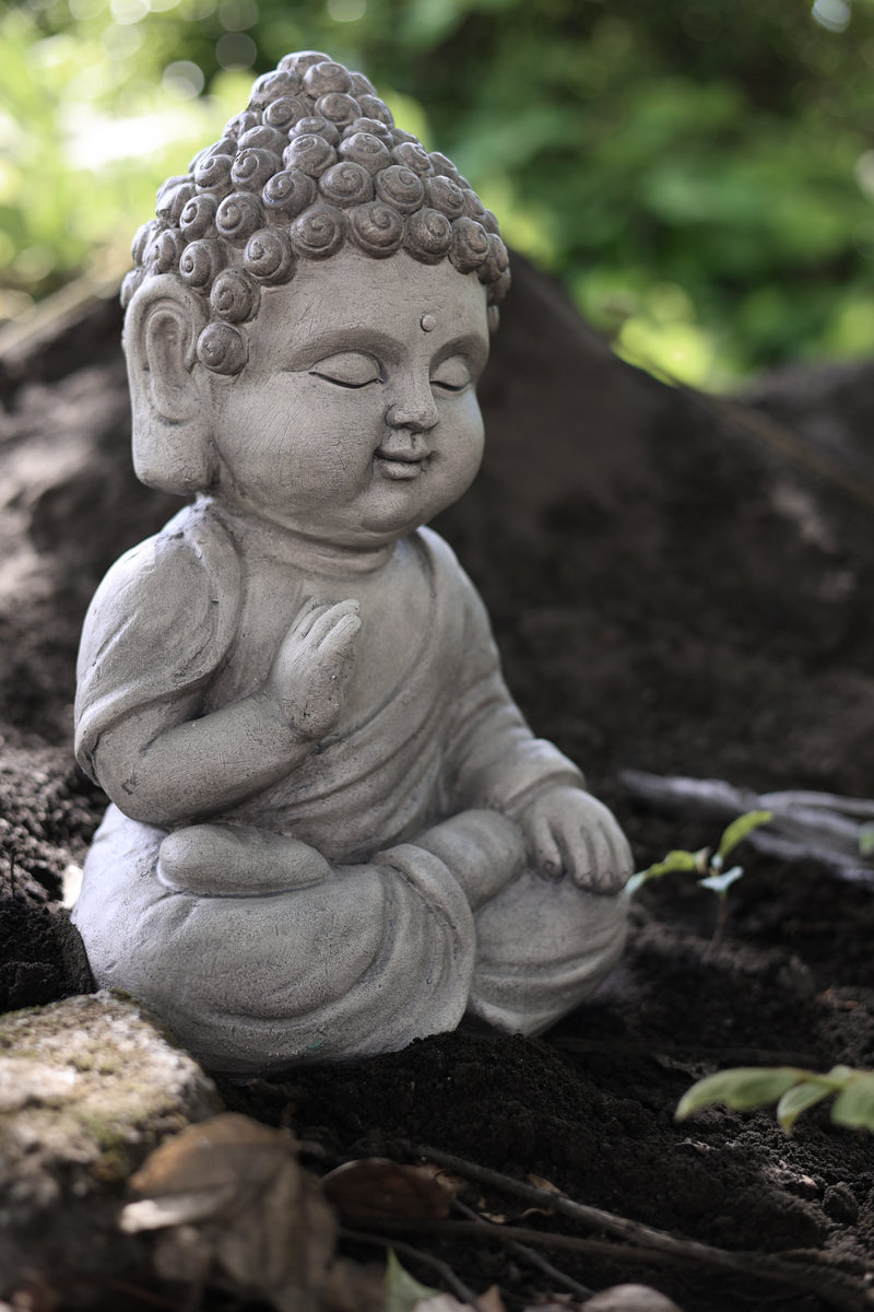 77136-A - 14in Meditating Buddha Statue