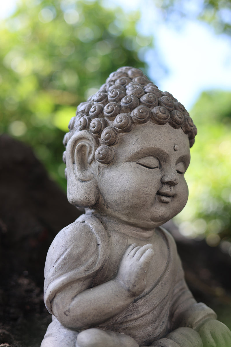 77136-A - 14in Meditating Buddha Statue