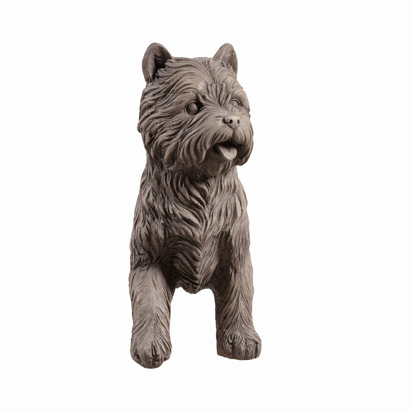 77187-GY - Cairn Terrier Garden Statue Gray Life Size Home Yard Decor Hi-Line Gift Ltd.