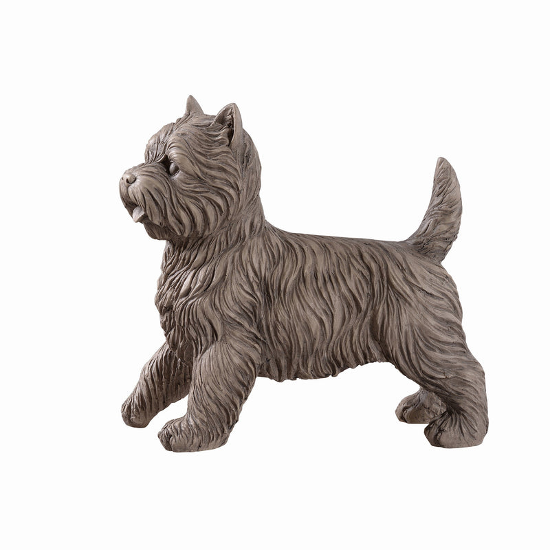 77187-GY - Cairn Terrier Garden Statue Gray Life Size Home Yard Decor Hi-Line Gift Ltd.