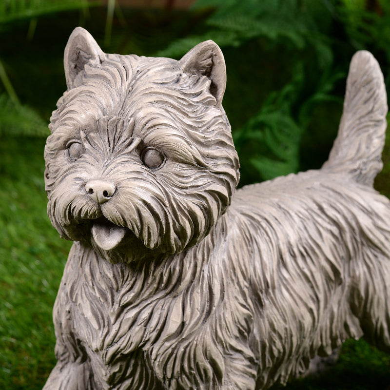 77187-GY - Cairn Terrier Garden Statue Gray Life Size Home Yard Decor Hi-Line Gift Ltd.