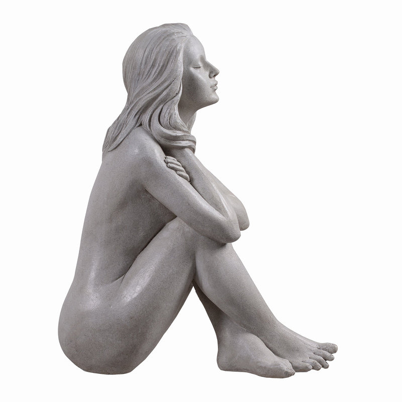77189 - Thinking Lady Sculpture Resin Garden Statue Hi-Line Gift Ltd.