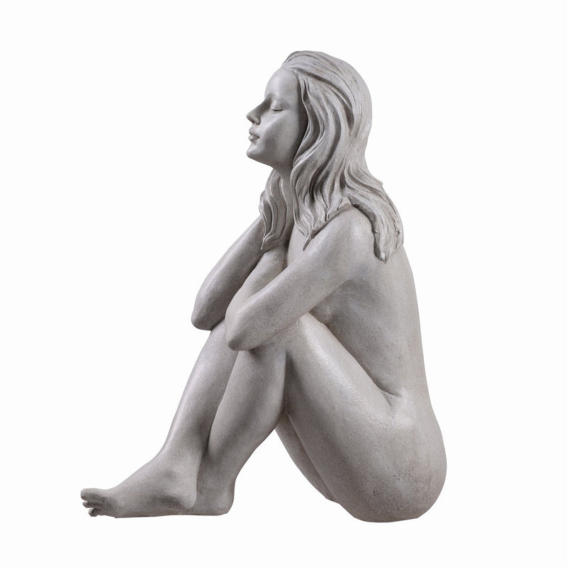 77189 - Thinking Lady Sculpture Resin Garden Statue Hi-Line Gift Ltd.