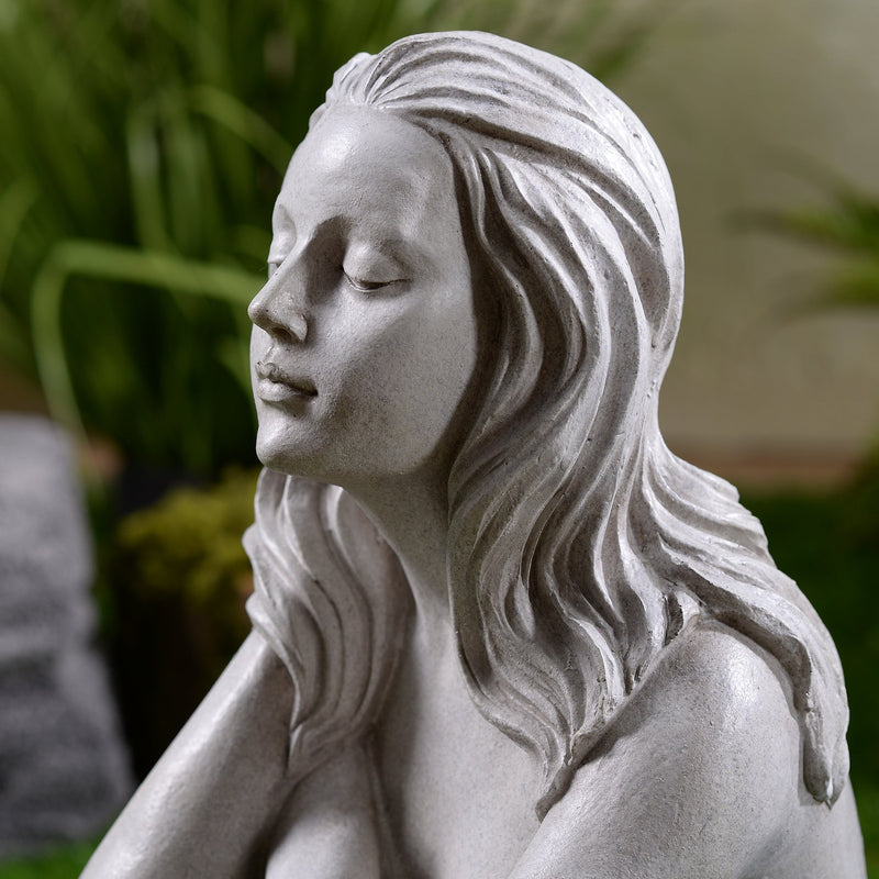 77189 - Thinking Lady Sculpture Resin Garden Statue Hi-Line Gift Ltd.