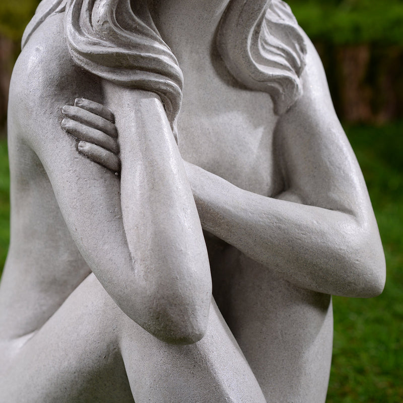 77189 - Thinking Lady Sculpture Resin Garden Statue Hi-Line Gift Ltd.