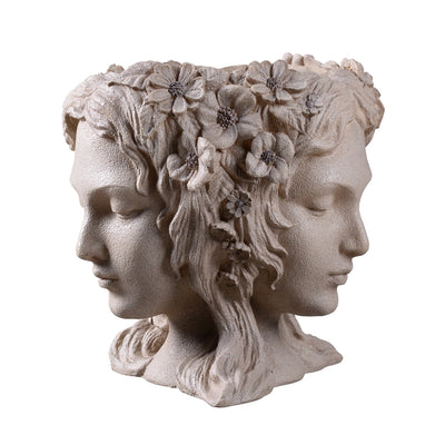 77190 - Lady Head Bust Flower Planter Plant Pot Hi-Line Gift Ltd.