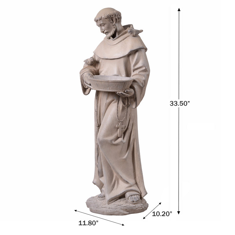 77191 - St Francis Of Assisi Birdbath Garden Statue Hi-Line Gift Ltd.