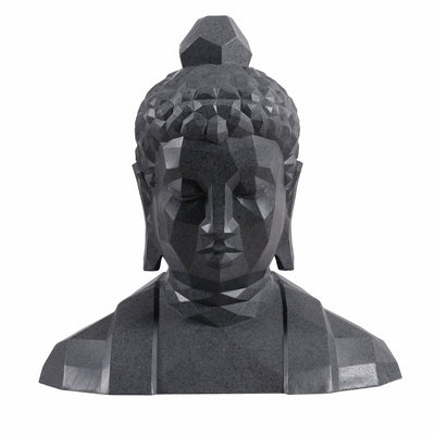 77193 - Geometric Buddha Head Garden Statue Modern Style Home Decor Hi-Line Gift Ltd.