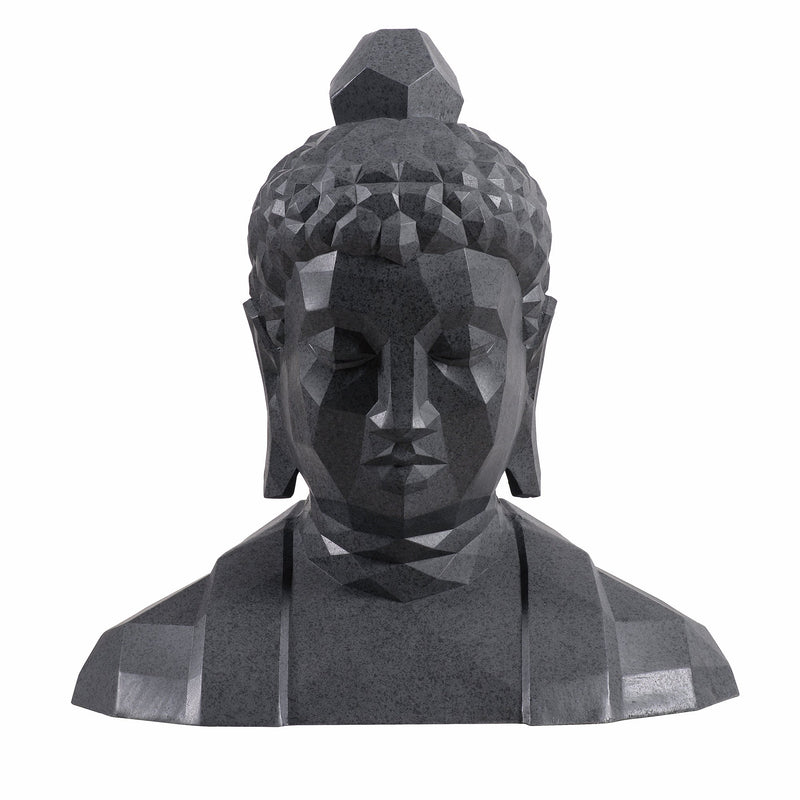 77193 - Geometric Buddha Head Garden Statue Modern Style Home Decor Hi-Line Gift Ltd.