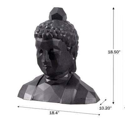 77193 - Geometric Buddha Head Garden Statue Modern Style Home Decor Hi-Line Gift Ltd.