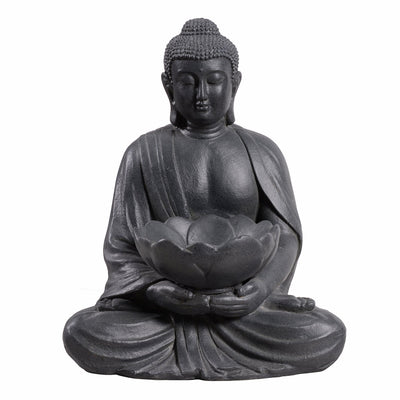 77194 - Meditating Buddha With Lotus Planter Hi-Line Gift Ltd.