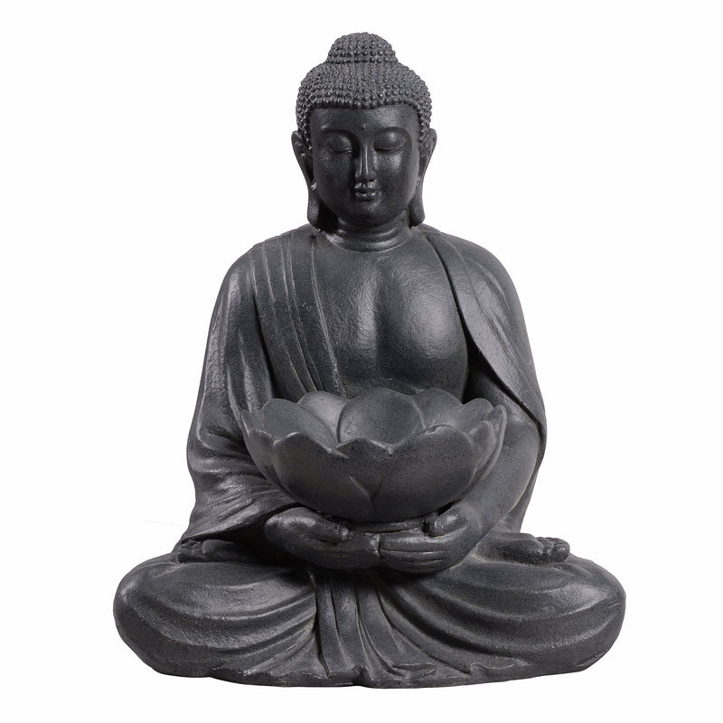 77194 - Meditating Buddha With Lotus Planter Hi-Line Gift Ltd.