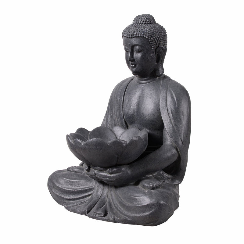 77194 - Meditating Buddha With Lotus Planter Hi-Line Gift Ltd.
