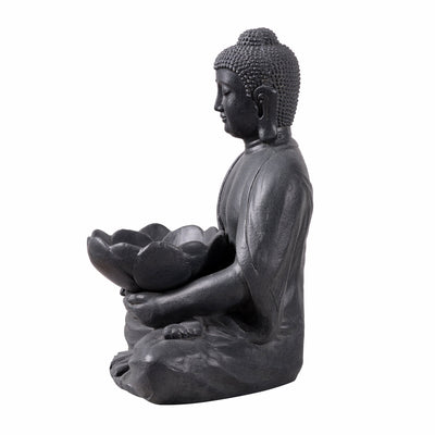 77194 - Meditating Buddha With Lotus Planter Hi-Line Gift Ltd.