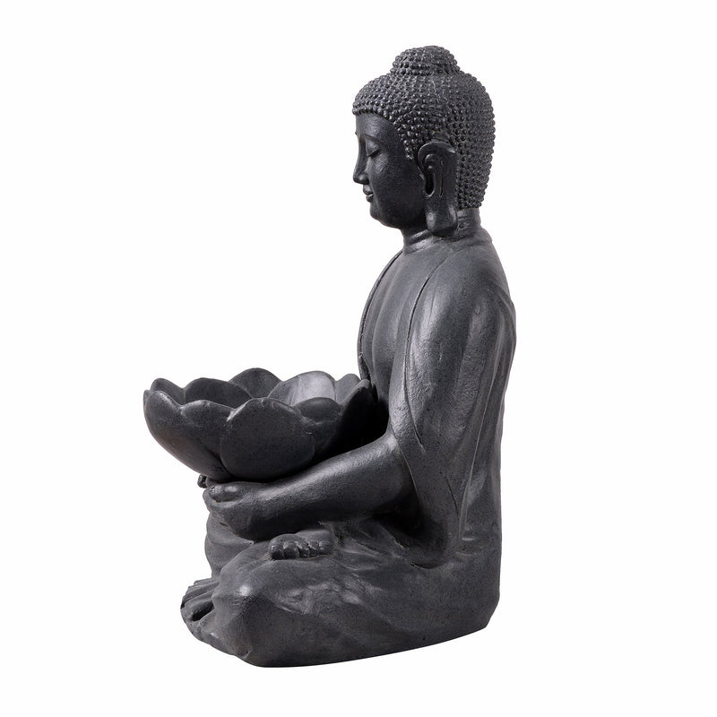 77194 - Meditating Buddha With Lotus Planter Hi-Line Gift Ltd.