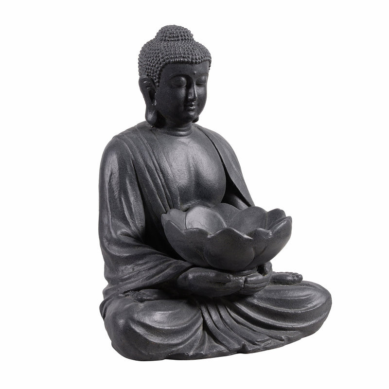 77194 - Meditating Buddha With Lotus Planter Hi-Line Gift Ltd.