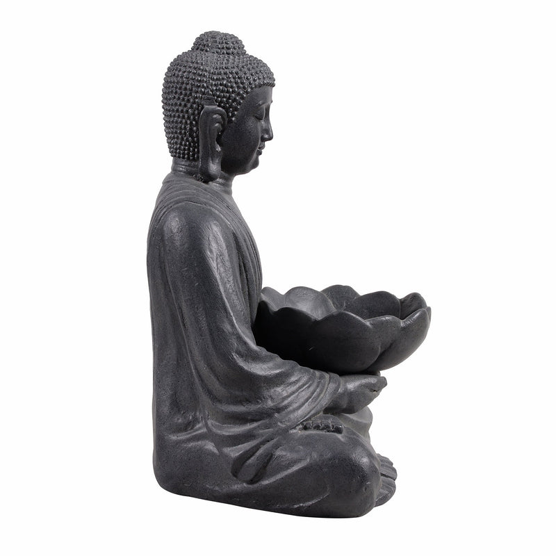 77194 - Meditating Buddha With Lotus Planter Hi-Line Gift Ltd.