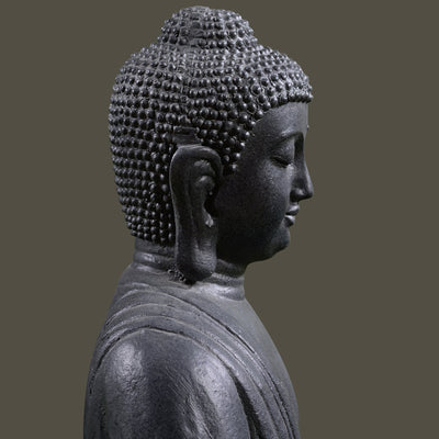 77194 - Meditating Buddha With Lotus Planter Hi-Line Gift Ltd.
