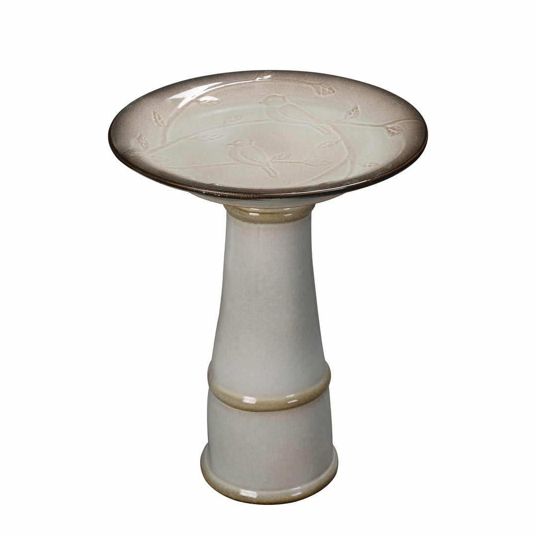 78414-04 -  Ceramic Birdbath - Ivory Elegance HI-LINE GIFT