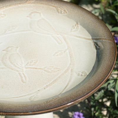 78414-04 -  Ceramic Birdbath - Ivory Elegance HI-LINE GIFT