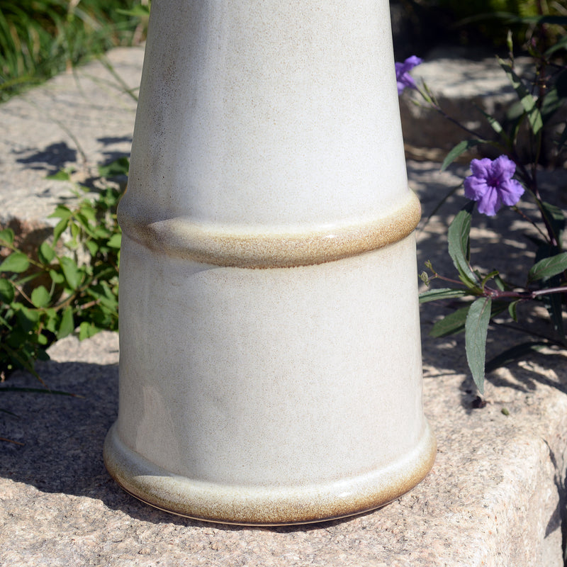 78414-04 -  Ceramic Birdbath - Ivory Elegance HI-LINE GIFT