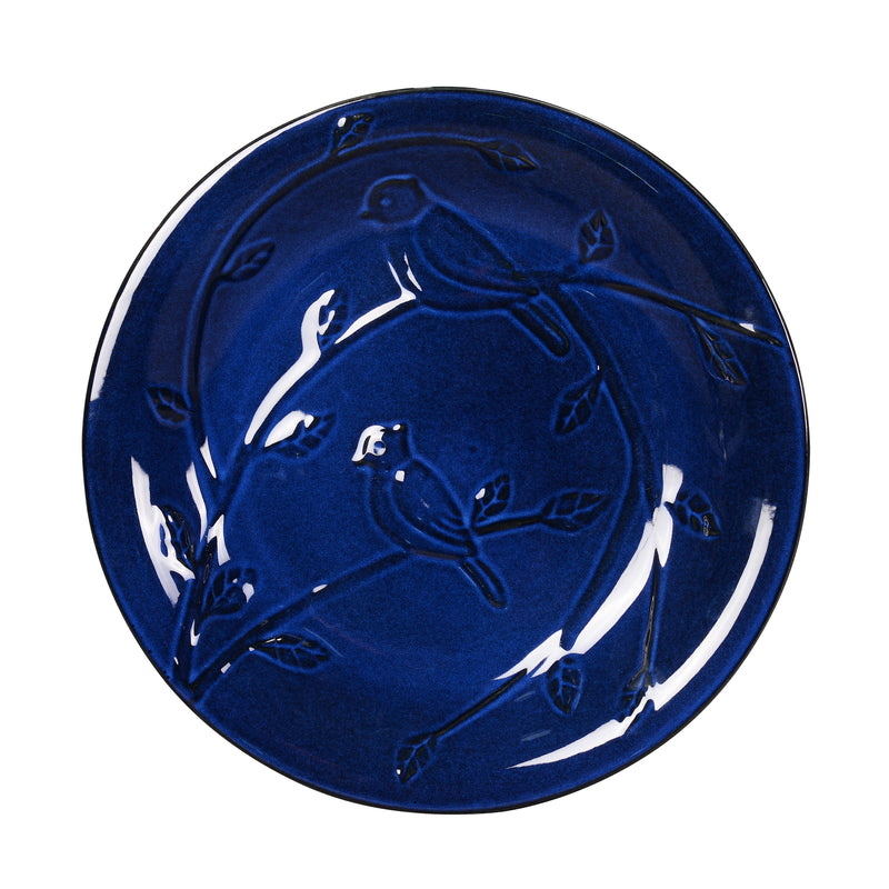 78414-05 -  Ceramic Birdbath - Blue Tranquility HI-LINE GIFT