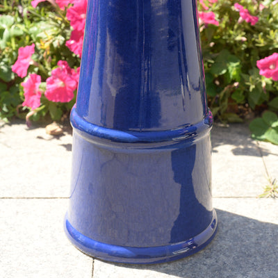 78414-05 -  Ceramic Birdbath - Blue Tranquility HI-LINE GIFT