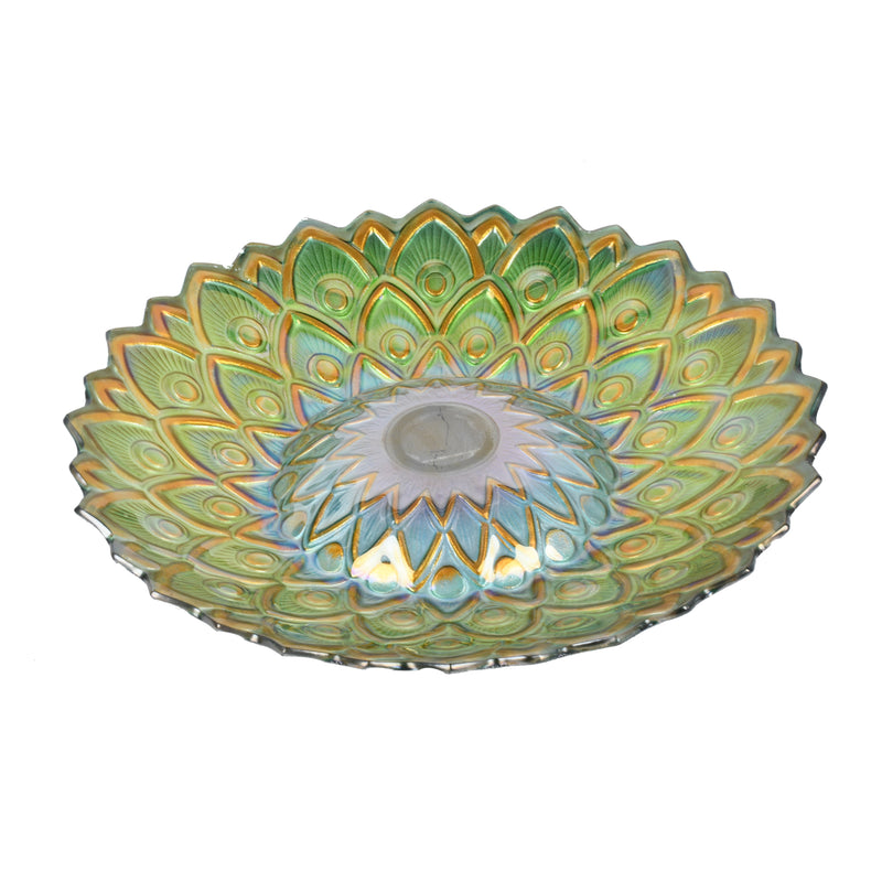 Solar Glass Bird Bath With Stand HI-LINE GIFT LTD.