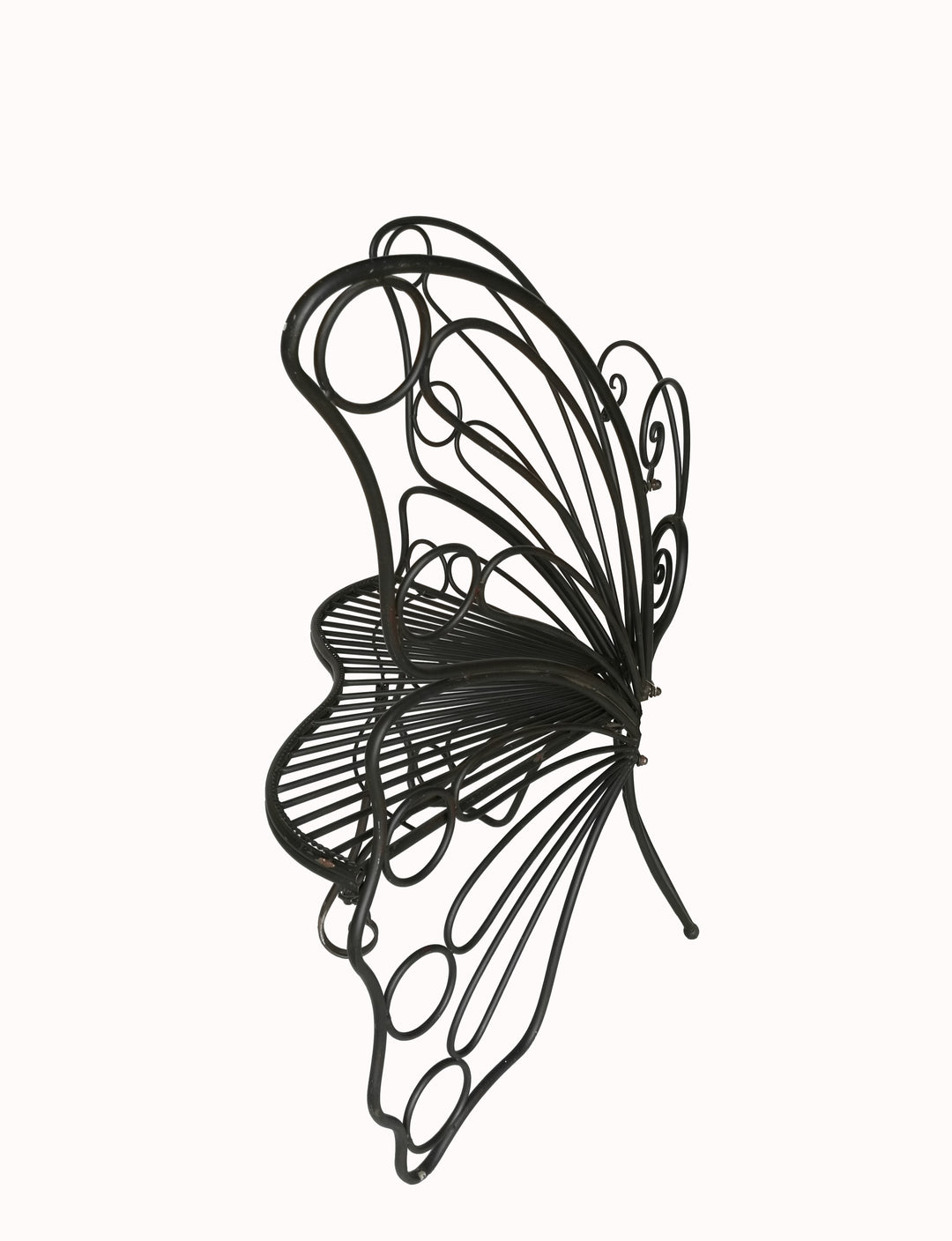black butterfly metal patio chair