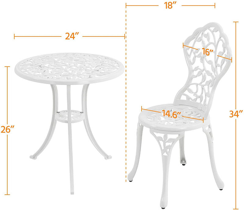 Leaves Bistro Set -  3 PCs HI-LINE GIFT LTD.