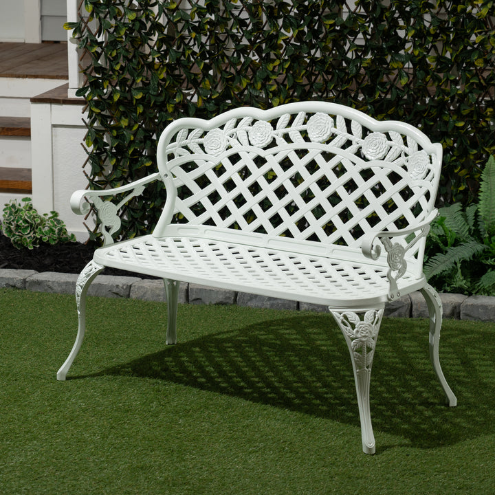 Garden Bench-Lattice Design HI-LINE GIFT LTD.