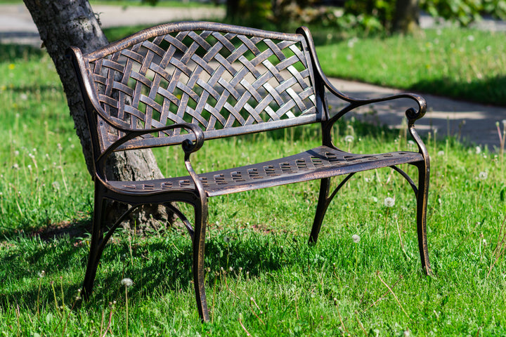 Bronze Vintage Style Garden Bench HI-LINE GIFT LTD.