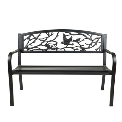 Black Birds And Branches Garden Bench HI-LINE GIFT LTD.