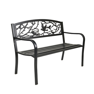 Black Birds And Branches Garden Bench HI-LINE GIFT LTD.