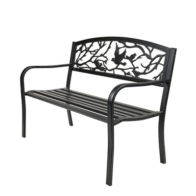 Black Birds And Branches Garden Bench HI-LINE GIFT LTD.