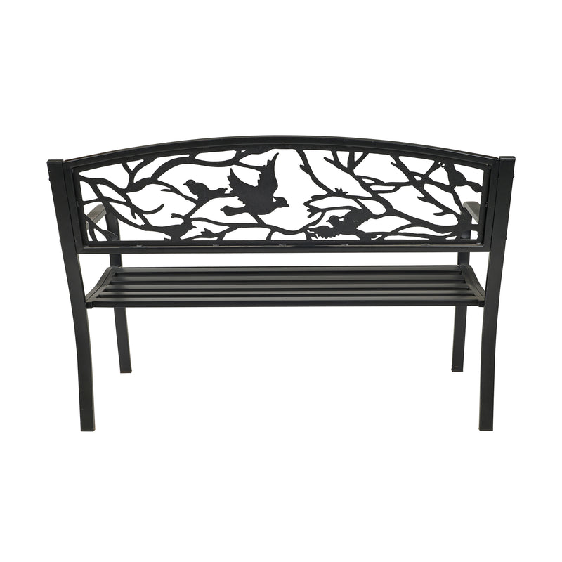 Black Birds And Branches Garden Bench HI-LINE GIFT LTD.