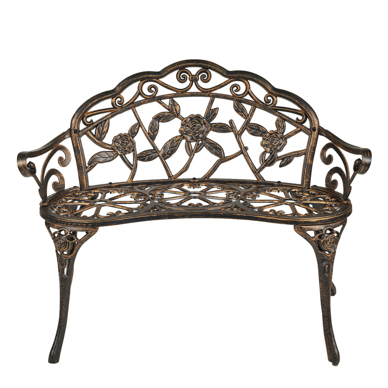 Garden Bench - Rose Design HI-LINE GIFT LTD.