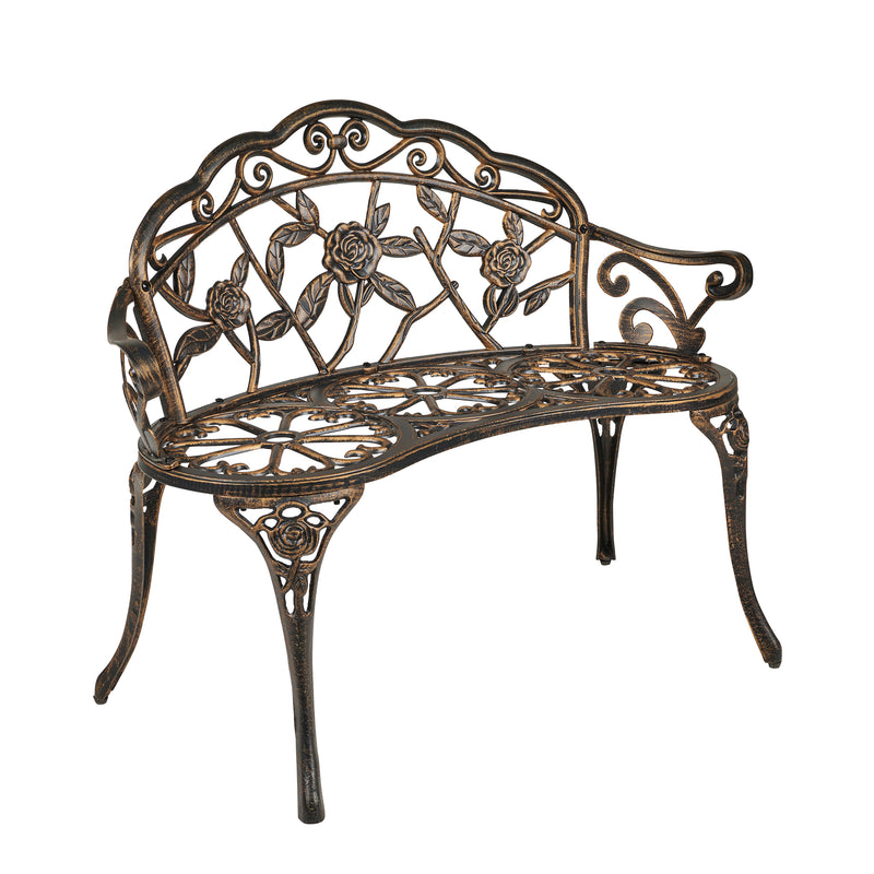 Garden Bench - Rose Design HI-LINE GIFT LTD.