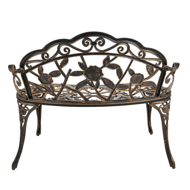 Garden Bench - Rose Design HI-LINE GIFT LTD.