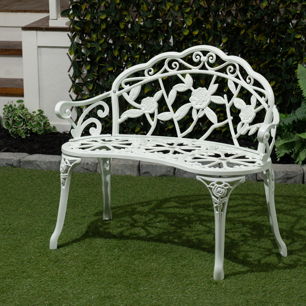 Garden Bench - Rose Design HI-LINE GIFT LTD.