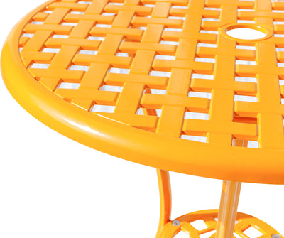 78658-A-YL -  Sunny Retreat- Yellow Cast Aluminium Bistro Set HI-LINE GIFT