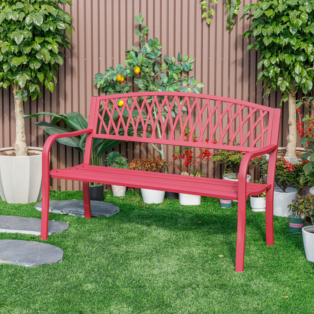 78661-C-RD - Passionate Red Reverie- Steel and Cast Iron Garden