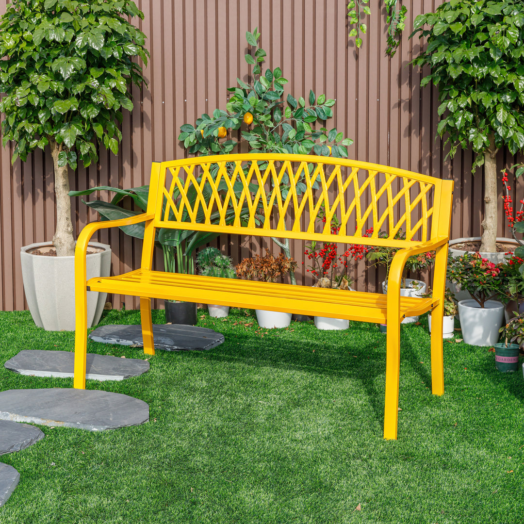 78661-C-YL - Sunny Days Ahead- Yellow Steel and Cast Iron Garden