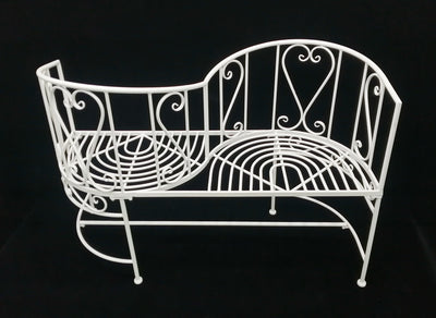 White Bench - S shaped HI-LINE GIFT LTD.