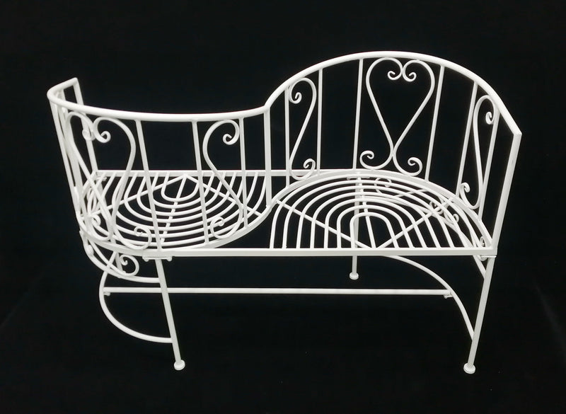 White Bench - S shaped HI-LINE GIFT LTD.