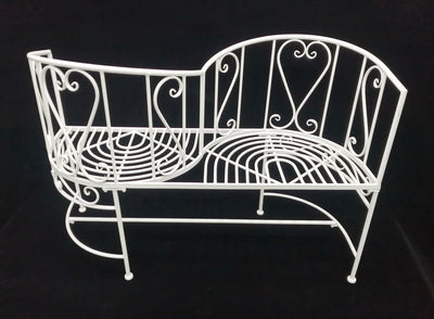 White Bench - S shaped HI-LINE GIFT LTD.