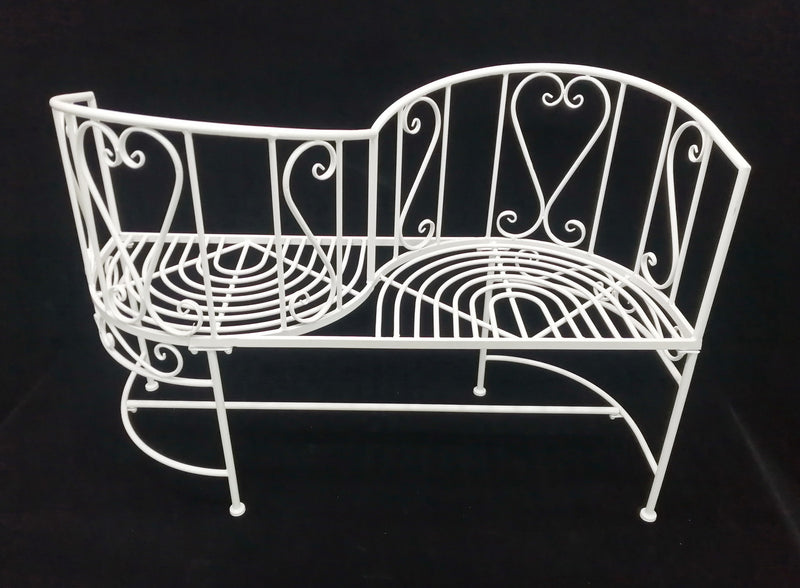 White Bench - S shaped HI-LINE GIFT LTD.