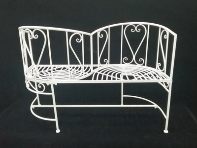 White Bench - S shaped HI-LINE GIFT LTD.