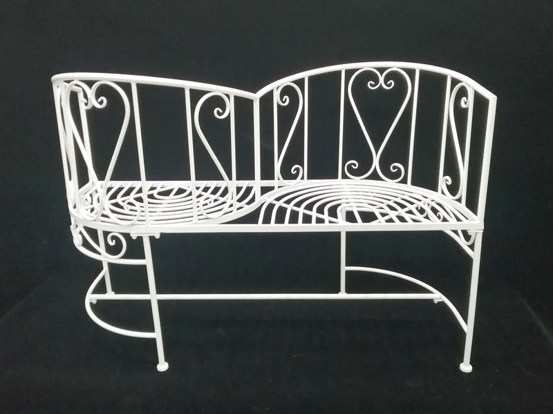 White Bench - S shaped HI-LINE GIFT LTD.